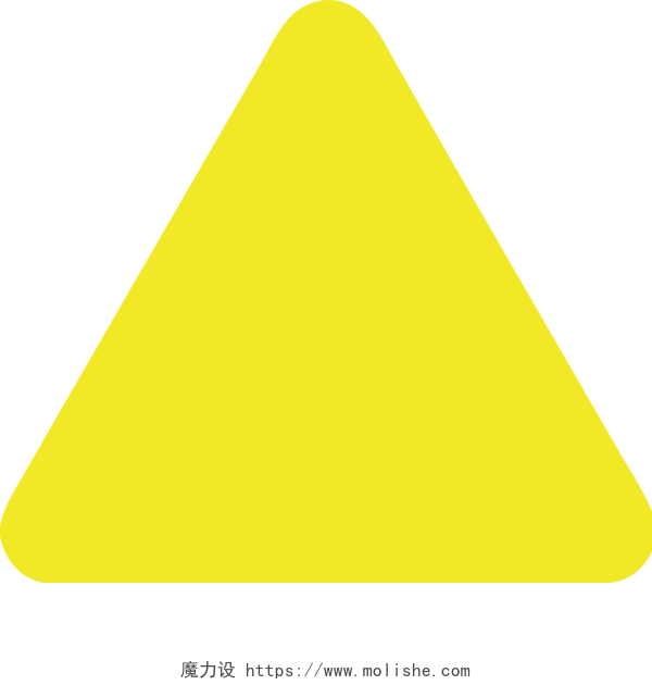 黄色三角标识矢量素材